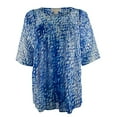 thumbnail image 3 of Women's Pleated Patterned Blouse, 3 of 4