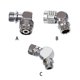 thumbnail image 2 of Greeniant Adaptador de manguera giratoria de 90/110/360 grados, conector regulador de buceo de baja presión portátil, accesorios de montaje de manguera Deportes acuáticos AD-110.110° Greeniant OD032153-02, 2 of 6