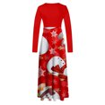 thumbnail image 5 of TopLLC Longues Robe à Manches Col Rond Robe Imprimée Colorée pour Femmes Robe Longue à Manches Longues Robes Imprimées pour Femmes en Liquidation, 5 of 5