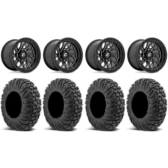 Fuel Runner 15" Wheels Bk 34" MotoVator Tires Can-Am Commander Maverick Renegade Outlander Defender