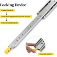 thumbnail image 4 of 1 Pair Heavy Duty Drawer Slides with Lock, 30 Inch 500 lb Load Capacity Side Mount Full Extension Ball Bearing Industrial Locking Rail, 4 of 7