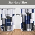 thumbnail image 6 of Black and Grey Shower Curtain Set with 12 Metal Hooks, Black Geometric Shower Curtain Modern Black White Silver Shower Curtains for Mens Bathroom, Decorative Bath Curtain, Water Repellent 72x72, 6 of 6