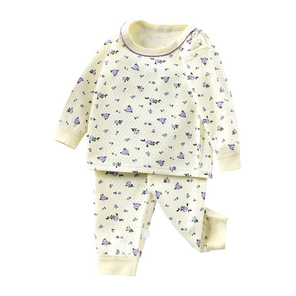 Duqingm Infant Toddler Baby Girl Clothes 3 6 12 18 24 Months 2T 3T 4T 5T Boys Fall Winter Outfits Solid Color Long Sleeve Elastic Waist Everyday Outfit Set 2PCS,18-24 Months