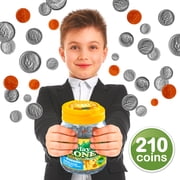 Play Money Coins for Kids - Set of 10 Half Dollars, 50 Quarters, 50 Dimes, 50 Nickels, 50 Pennies