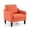 Orange, variant on Ktaxon Accent Chair with Thick Cushion, Mid-Century Modern Single Sofa Linen Fabric Armchair for Living Room, Bedroom Dark Gray