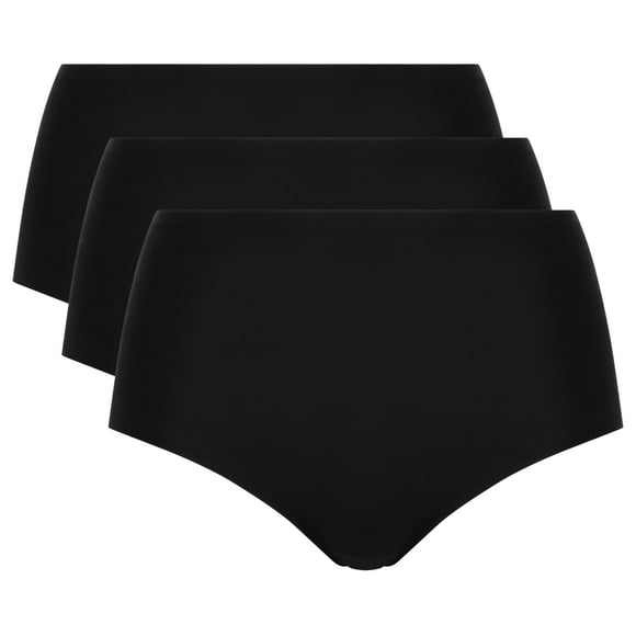 Calzoncillos Chantelle negros de talle alto sin costuras para mujer (paquete de 3)
