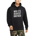 thumbnail image 3 of Worlds Okayest Brother Sweatshirt Funny Shirts Big Brother Sister Gift Hoodie Black, 3 of 7