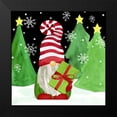 thumbnail image 2 of Reed, Tara 12x12 Black Modern Framed Museum Art Print Titled - Gnome for Christmas II-Gnome Present, 2 of 5