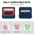 thumbnail image 3 of V-MORO Airpods 3rd Genaration Case Cute Airpods Pro Cassette Tape Case, Soft Silicone Airpods Case Cover Shock-Absorbing Protective Case, Cleaner Kit & Replacement Eartips(S/M/L) Included, Gifts, 3 of 8