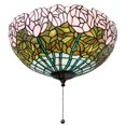 thumbnail image 4 of 16" Wide Tiffany Cabbage Rose Fan Light Fixture, 4 of 7