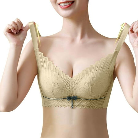 

Akiihool Womens Bras Comfortable Full Coverage Women s True Body Lift Triangle Adjustable Strap Bra (Yellow XL)