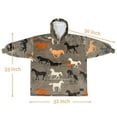 thumbnail image 7 of Catalonia Oversized Blanket Sweatshirt, Sherpa  Fleece Hoodie, Super Soft Warm Comfortable Pullover with Large Front Pocket for Boys Girls Teens Kids(7-13 yr), 7 of 7