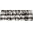 thumbnail image 2 of VHC Brands Annie Buffalo Check Cotton Farmhouse Kitchen Curtains Rod Pocket 16x72 Valance, Black, 2 of 2
