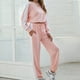 thumbnail image 4 of Conjunto de tops deportivos de manga larga para mujer, cintura elástica, pantalones largos, conjuntos de pijamas Wmkox8yi  bvn1994, 4 of 8