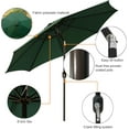thumbnail image 2 of Parasol de Patio Extérieur 9 Pi (2,7 m), Parasol de Table Extérieur, Parasol de Cour, Parasol de Marché avec 8 Nervures Robustes, Inclinaison à Bouton-Poussoir et Manivelle, 2 of 5