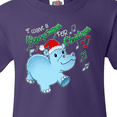 thumbnail image 4 of Inktastic I Want a Hippopotamus for Christmas Hippo in Santa Hat Youth T-Shirt, 4 of 5