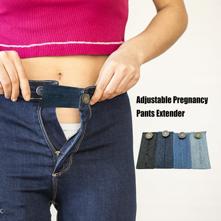 TureClos Belly Band Maternity Pants Extender Pant Button Extenders  Adjustable Men Rectangle Clothes Extension Washable Trousers Skirt type 2 