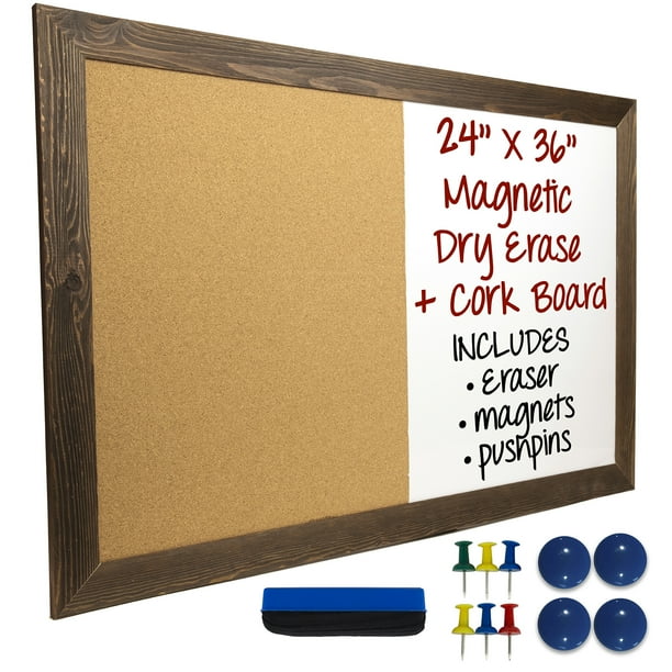 Dry Erase Cork Board Combo White Board With Cork Bulletin