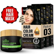 Herbishh Rapid Infusion Hair Color Cream – 1N Natural Black Hair Dye Permanent One Minute with Comb Applicator, Hair Color for Gray Hair Coverage, Ammonia-Free, Patented Korean Technology, 2.03 fl. O