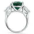 thumbnail image 2 of Pompeii 16x12mm Emerald & 1Ct Pear Shape Diamond Ring 14k Gold Lab Grown (F/G,VS1-VS2), 2 of 6