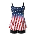 thumbnail image 4 of DHFJKG Womens Tankini 2 Piece Swimsuits American Flag Print Cross-Back Swim Tops And Shorts Set 4Th Of July Trendy Beachwear, 4 of 4