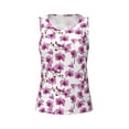 thumbnail image 4 of Xecao Orchids Flowers print women's scoop neck, loose-fit workout tank tops for the gym., 4 of 9