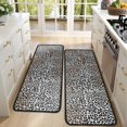 thumbnail image 4 of Kitchen Rugs Sets Of 2,Black and Tan Leopard Print Anti Fatigue Kitchen Mat Rugs Non Slip Washable,Decorative Kitchen Floor Mats for Kitchen,Sink,Laundry,17"x47"+17"x47", 4 of 5