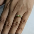 thumbnail image 6 of ArtpalaceByMitika Natural Peridot Ring - Diamond Cut Round , 3x5 Size ,Baguette Peridot Ring, 925 Sterling Silver, Engagement Rings, 6 of 8