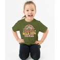 thumbnail image 2 of Young Wild Three Retro Rainbow Adorable 3rd Birthday Shirt for Infant Baby Toddler Girl Third Birthday Outfit Military Green Shirt 3T, 2 of 6