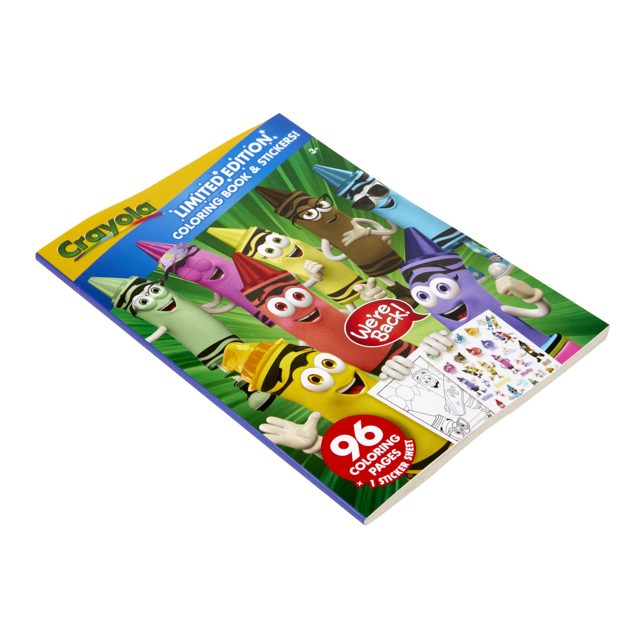 Crayola Coloring Book, Retired Crayola Colors Coloring Set, 96 Pages with Sticker Sheet,  Gift for Kids