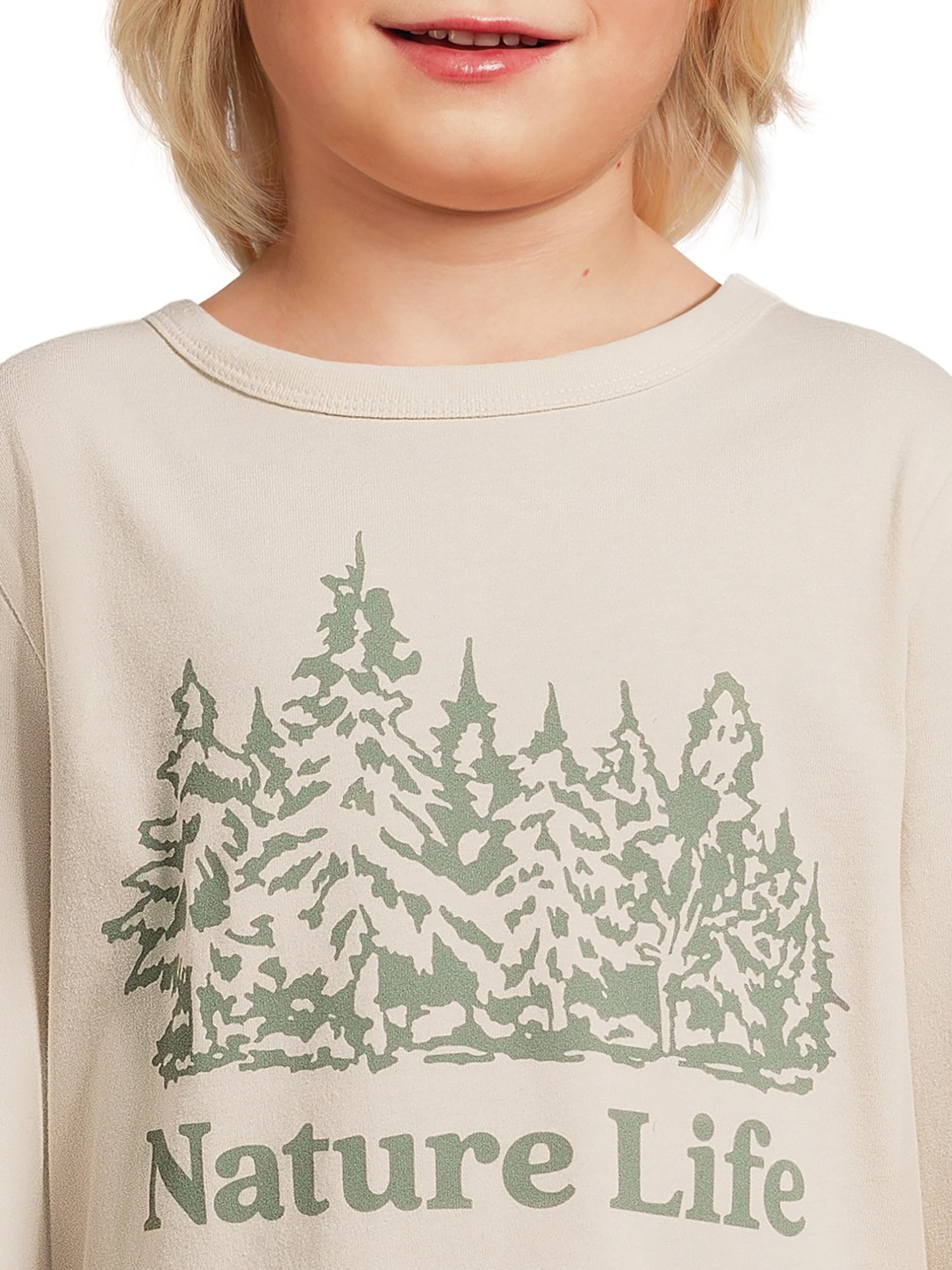 Wonder Nation Boys Long Sleeve 3 Pack T-Shirt Bundle, Sizes 4-18 & Husky