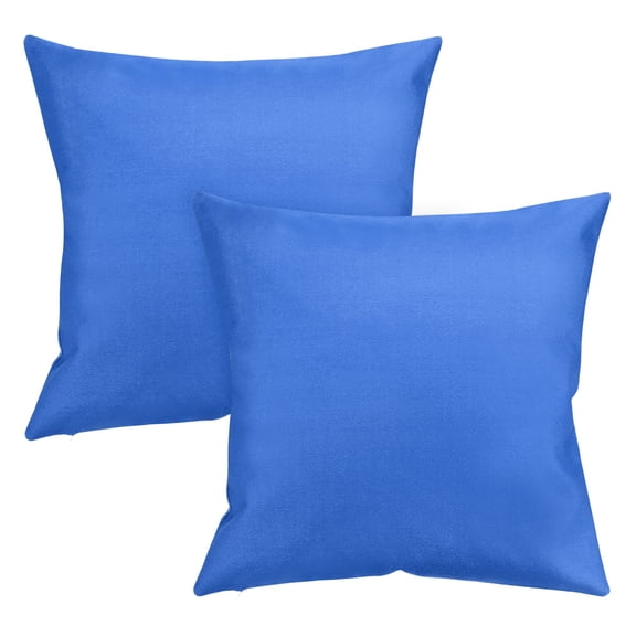 Uxcell 2-Pack Outdoor Pillow Covers, 18x18Inch/45x45 cm Modern Sofa Throw Pillow Cover for Patio Tent Couch [Navy Blue]