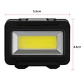 thumbnail image 2 of Lámpara Linterna de cabeza LED COB 3 modos linterna de faro impermeable para acampar (negro), 2 of 5