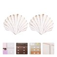 thumbnail image 2 of QIFULL 2PCS White Seashell Cabinet Handles Iron Mediterranean Style Knobs Home Decoration, 2 of 7