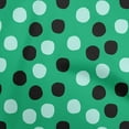 thumbnail image 1 of oneOone Tissu Polyester Spandex Vert Mer Polka Projets de Couture Tissu Imprimé au Mètre 56 Pouces de Large, 1 of 4