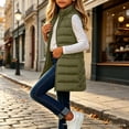 thumbnail image 4 of Girls Long Puffer Vest Stand Collar Sleeveless Quilted Padded Gilet Zipper Outerwear Waistcoat with Pockets for Kids, 4 of 9