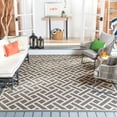 thumbnail image 2 of SAFAVIEH Courtyard Janey Bordered Indoor/Outdoor Area Rug, Anthracite/Light Beige, 9' x 12', 2 of 6