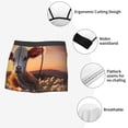 thumbnail image 3 of Gaeub Sunset Calf Flower Field Print Men's Boxer Briefs,Super Fit Boxer Briefs for Men,Quick-Dry Underwear with 4-Way Stretch-Large, 3 of 5
