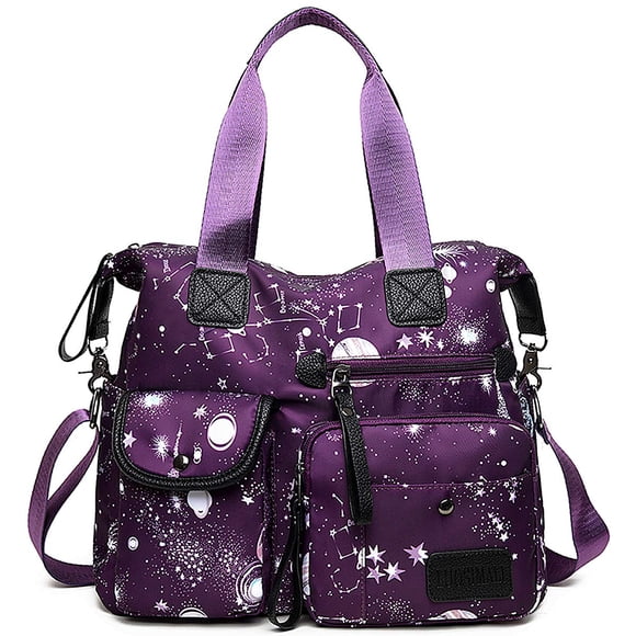 Bolsa YouUo para mujer, de nailon resistente al agua, color morado