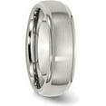 thumbnail image 5 of Chisel Stainless Steel Polished with Brushed Center 7.2mm Ridged Edge Band - Ring Size 12.0-7.8gm, 5 of 8