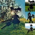 thumbnail image 3 of LHWEN Movies Metal Stakes Yard Halloween Decorations Outdoor Scary Family Home Front Yard Sign Party Decor Garden Silhouette Easy Install Unique Design Fence Decoration Ideal Gift Set 40cm, 3 of 6