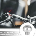 thumbnail image 2 of Unique Bargains Universal M8 Motorcycle Mirror Hole Plugs Screws Mirrors Caps Lock Offs Cover Caps Positive Silver Tone, 2 of 7