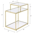 thumbnail image 5 of ACME Uchenna Rectangular End Table in Clear and Gold, 5 of 5