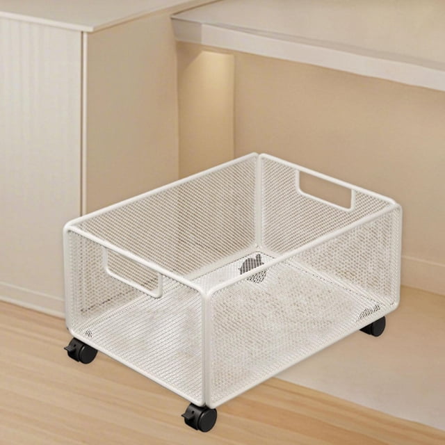 Organizador rodante debajo del escritorio, carrito de almacenamiento con ruedas, suministros de oficina, organizador portátil de archivos colgantes de 48 x 30 x 23 cm