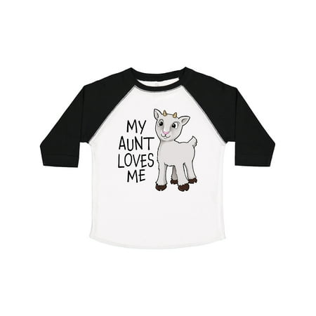 

Inktastic My Aunt Loves Me- Cute Goat Gift Toddler Boy or Toddler Girl T-Shirt