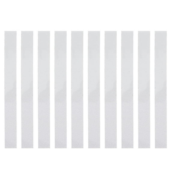 HEMOTON 10 Pcs White Reflective Safety Strips Tape for Bikes Jackets High Visibility