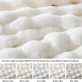 thumbnail image 6 of ROSEKIND ultra-soft 680GSM Faux Fur Ribbed Throw Blanket for Sofa & Bed, Cozy Gift for Adults & Friends, 50x60in, Ivory Cream, 6 of 8