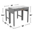 thumbnail image 4 of Light Gray Dining Set with Slide-out Table Extension / Adaptable for Different Occasions, 4 of 7