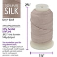 thumbnail image 4 of The Beadsmith Pure Silk Cord – Grey, Size F (0.348 mm), 140 Yards (420 ft), 1/2 oz Spool, 4 of 8