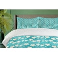 thumbnail image 4 of Ambesonne Stars Duvet Cover Set, Modern Grunge Half Tone, 2-Calking, Eggshell and Seafoam, 4 of 7